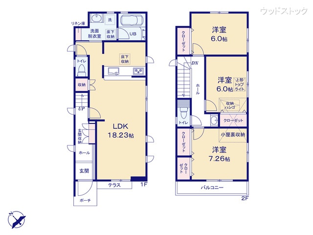 東京都調布市深大寺東町4丁目の新築戸建て 3LDK間取図 ※図面と異なる場合は現況を優先