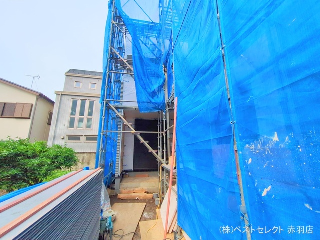 東京都板橋区蓮沼町の新築戸建てシート写真 2025年5月13日撮影