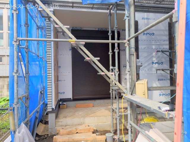 東京都板橋区蓮沼町の新築戸建てシート写真 2025年5月13日撮影