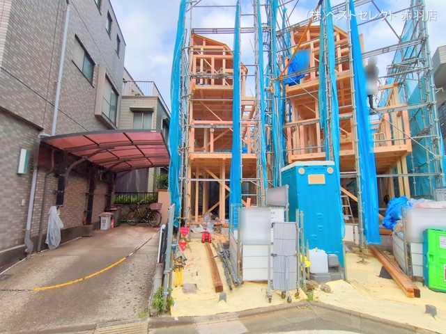 東京都板橋区前野町5丁目の新築戸建て上棟写真 2025年8月27日撮影