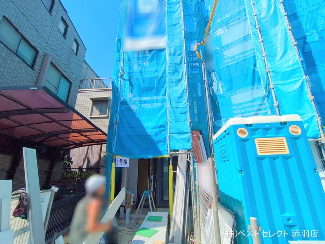 東京都板橋区前野町5丁目の新築戸建てシート写真 2025年9月23日撮影