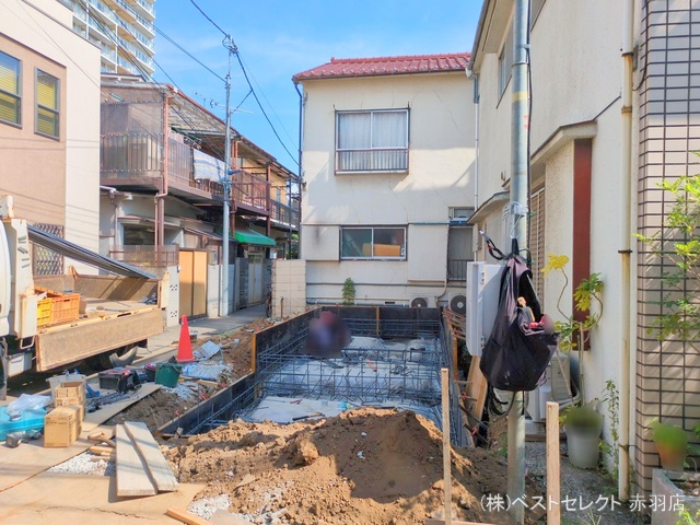 東京都北区滝野川6丁目の新築戸建て基礎写真 2025年8月26日撮影