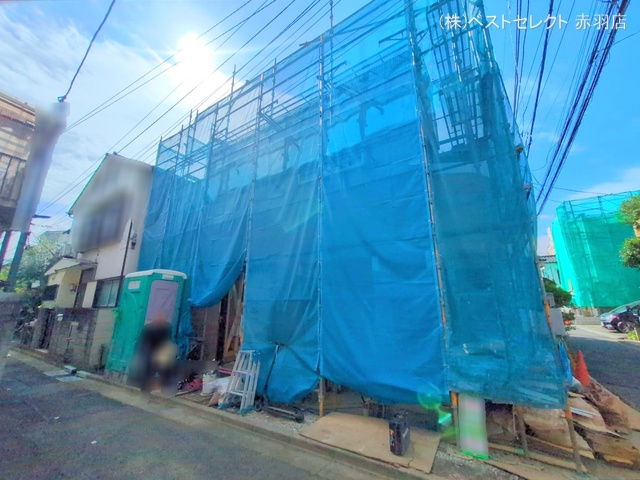 東京都北区滝野川6丁目の新築戸建て上棟写真 2025年10月9日撮影