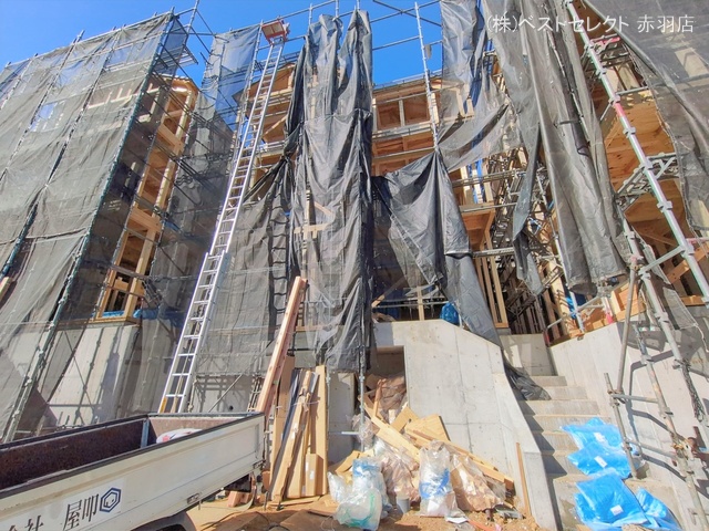 東京都板橋区中台1丁目の新築戸建て上棟写真 2026年2月18日撮影