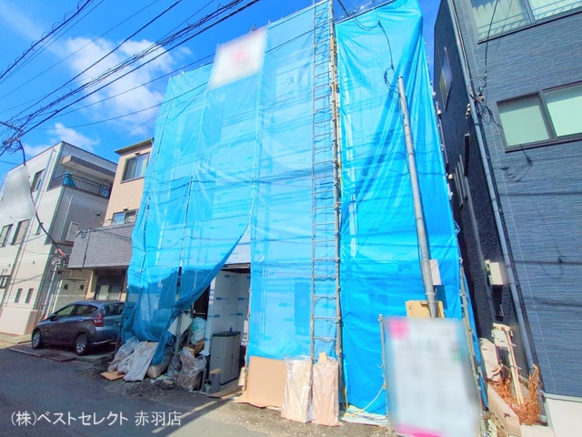 東京都北区豊島4丁目の新築戸建てシート写真 2025年9月23日撮影