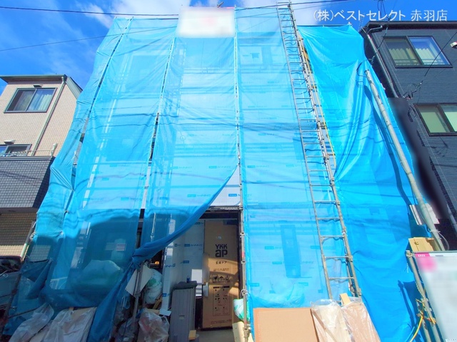 東京都北区豊島4丁目の新築戸建てシート写真 2025年9月23日撮影