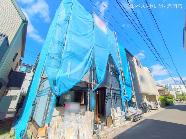 東京都北区豊島4丁目の新築戸建てシート写真 2025年10月9日撮影