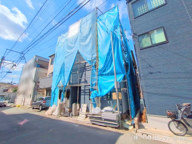 東京都北区豊島4丁目の新築戸建てシート写真 2025年10月9日撮影
