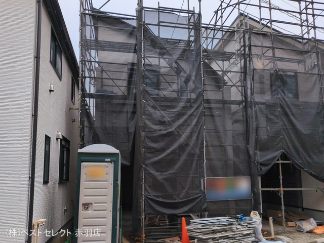 東京都練馬区田柄4丁目の新築戸建てシート写真 2026年3月1日撮影