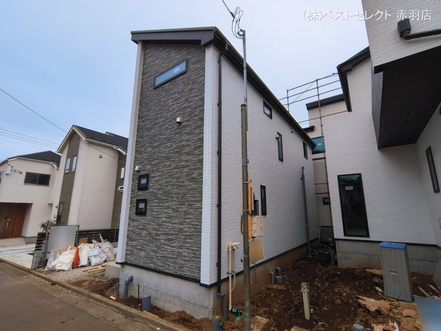 東京都練馬区田柄4丁目の新築戸建て外構写真 2026年3月1日撮影