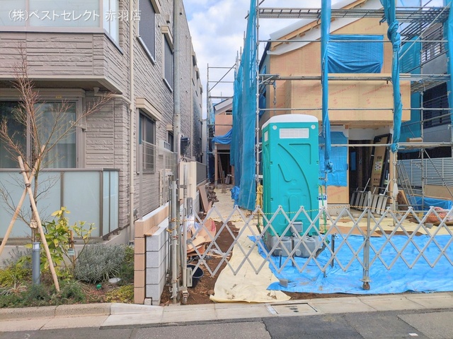 東京都板橋区常盤台１丁目の新築戸建て上棟写真 2026年2月11日撮影