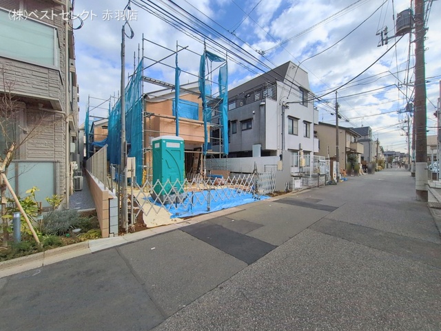 東京都板橋区常盤台１丁目の新築戸建て上棟写真 2026年2月11日撮影