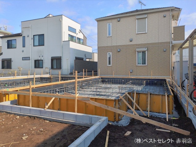 東京都練馬区桜台６丁目の新築戸建て基礎写真 2026年2月17日撮影