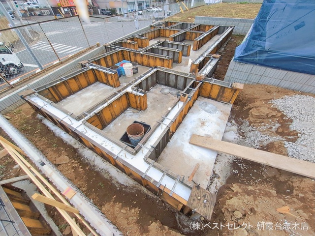 埼玉県朝霞市膝折町３丁目の新築戸建て基礎写真 2026年2月17日撮影