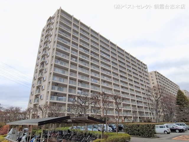 埼玉県志木市館2丁目のマンション『志木ニュータウン中央の森弐番街7号棟』外観写真 2026年2月16日撮影