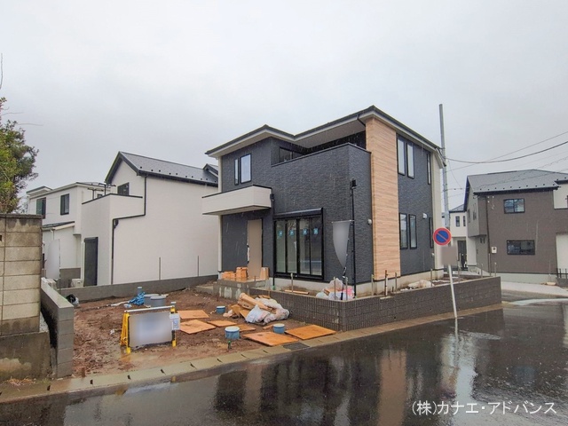 千葉県市川市本北方3丁目の新築戸建て外構写真 2026年2月24日撮影