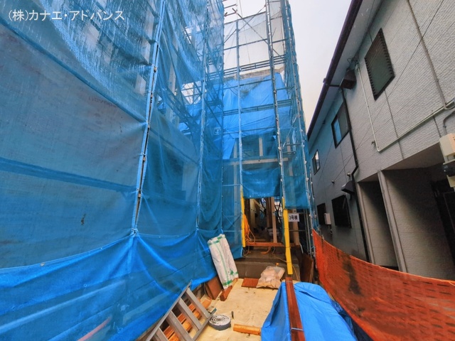 千葉県市川市福栄２丁目の新築戸建て上棟写真 2026年3月2日撮影