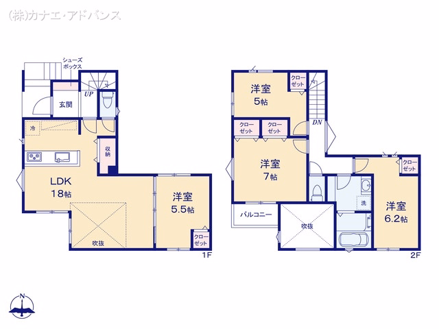 新築戸建て 市川市北方315 No.2 間取図