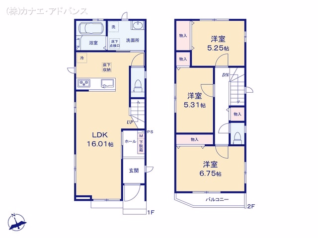 市川市真間5丁目（戸建）A 間取図