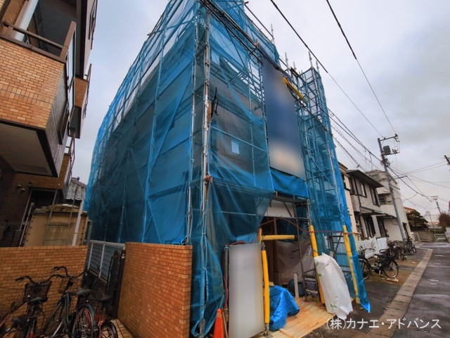 千葉県市川市本行徳の新築戸建て上棟写真 2026年3月9日撮影