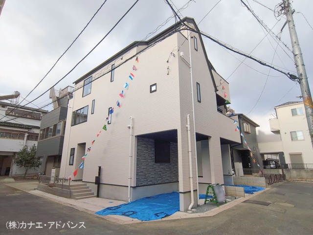 千葉県市川市平田４丁目の新築戸建て完成写真 2026年2月15日撮影