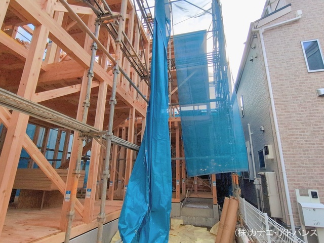 千葉県市川市福栄３丁目の新築戸建て上棟写真 2026年2月23日撮影