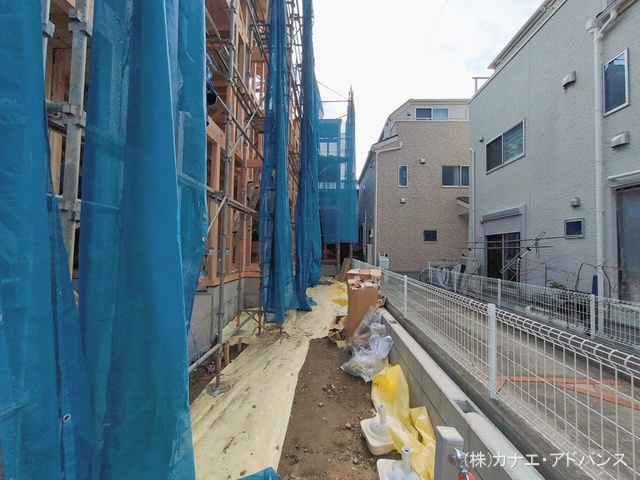 千葉県市川市福栄３丁目の新築戸建て上棟写真 2026年2月23日撮影