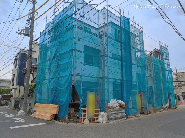 千葉県市川市塩焼３丁目の新築戸建てシート写真 2026年4月22日撮影