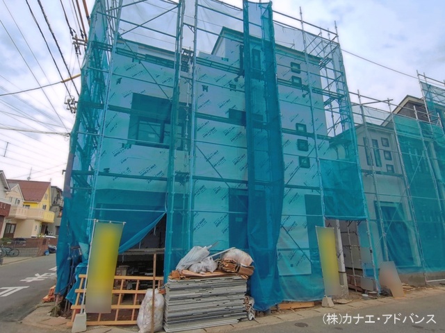 千葉県市川市塩焼３丁目の新築戸建てシート写真 2026年4月22日撮影