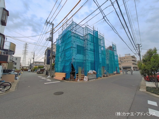 千葉県市川市塩焼３丁目の新築戸建てシート写真 2026年4月22日撮影