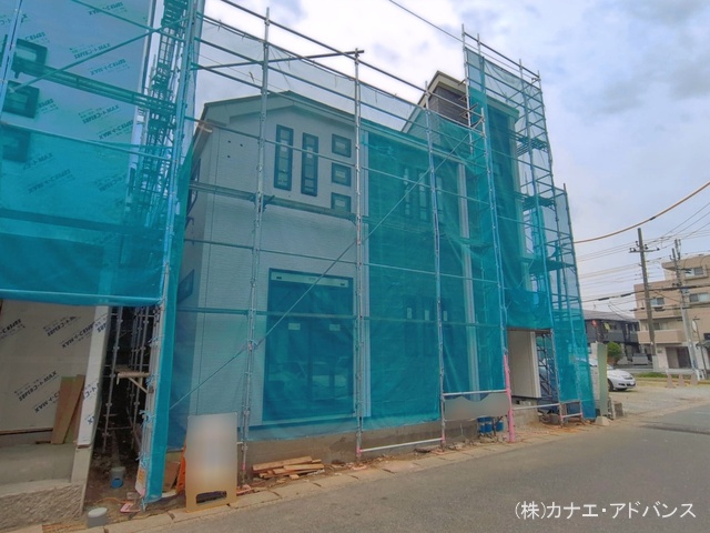 千葉県市川市塩焼３丁目の新築戸建てシート写真 2026年4月22日撮影