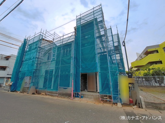 千葉県市川市塩焼３丁目の新築戸建てシート写真 2026年4月22日撮影