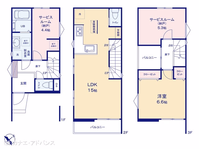 新築戸建て 市川市広尾108 1号棟 間取図