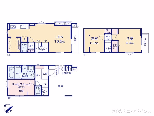 新築戸建て 市川市富浜311 3号棟 間取図