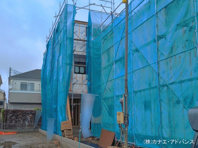千葉県市川市原木３丁目の新築戸建てシート写真 2026年5月21日撮影