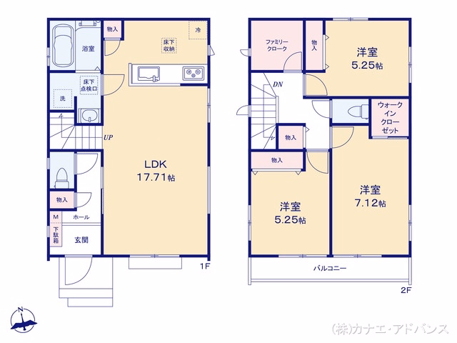 新築戸建て 市川市原木3丁目852番 F号棟 間取図