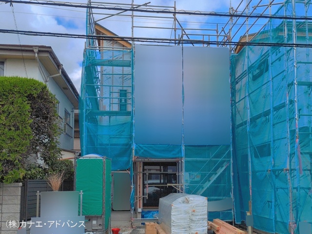 千葉県市川市東菅野1丁目の新築戸建てシート写真 2026年5月26日撮影