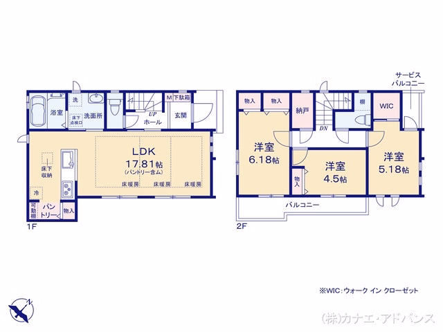 新築戸建て 市川市東菅野1丁目2050番 B号棟 間取図