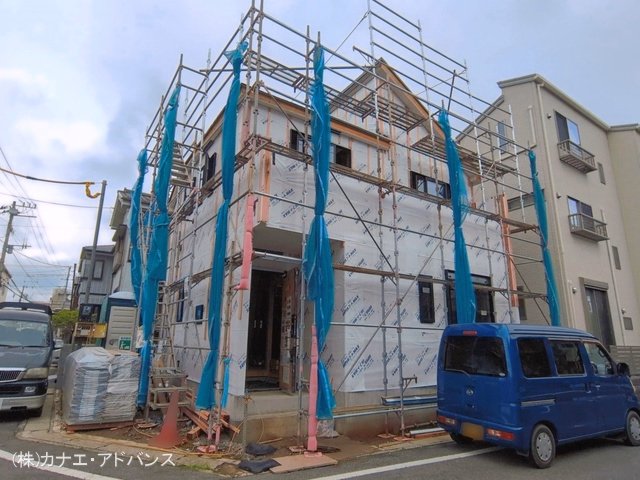 千葉県市川市田尻5丁目の新築戸建てシート写真 2026年6月28日撮影
