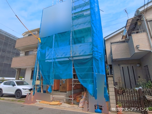 千葉県市川市日之出の新築戸建てシート写真 2026年6月23日撮影