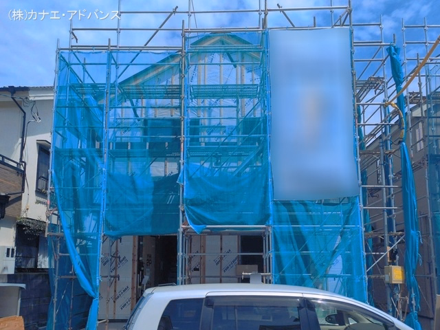 千葉県市川市国府台５丁目の新築戸建てシート写真 2026年6月21日撮影