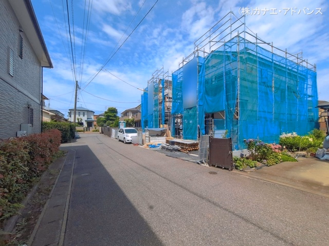千葉県市川市国府台５丁目の新築戸建てシート写真 2026年6月21日撮影