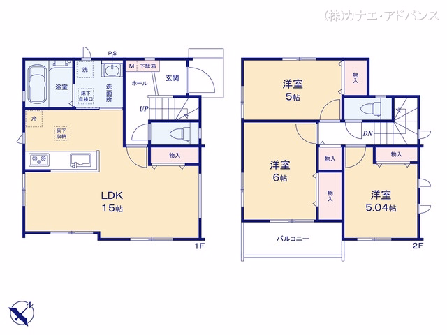 新築戸建て 市川市大和田5丁目308番 A号棟 間取図