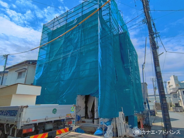 千葉県市川市原木３丁目の新築戸建てシート写真 2026年5月13日撮影