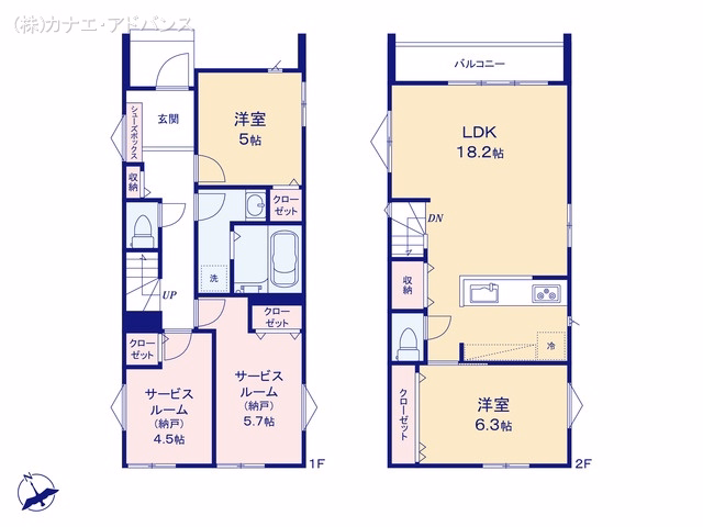 市川市曽谷2丁目（戸建）02 間取図