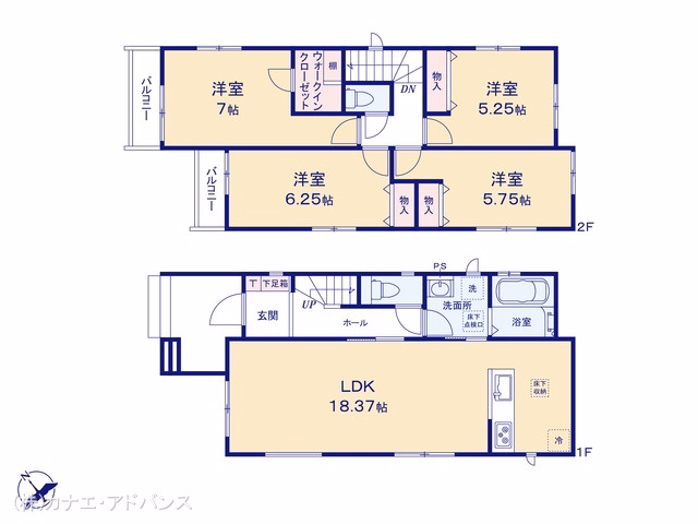 市川市柏井町1丁目（戸建）A 間取図
