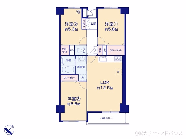 サザンコーポラスA棟 間取図