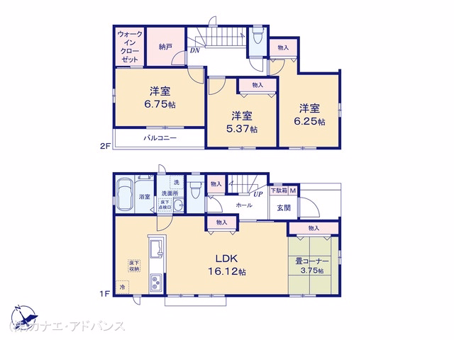 市川市曽谷1丁目(戸建)F 間取図