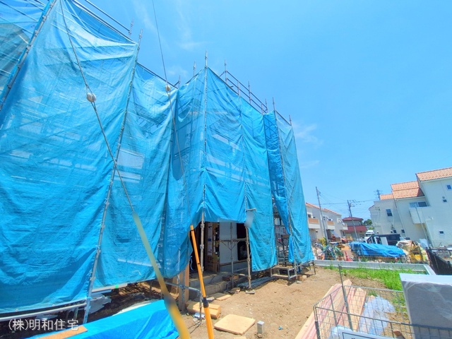 東京都府中市四谷4丁目の新築戸建てシート写真 2025年6月18日撮影