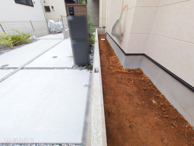 東京都府中市分梅町2丁目の新築戸建て外構写真 2025年10月8日撮影